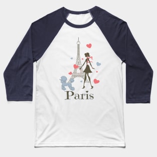 Paris Girl Baseball T-Shirt